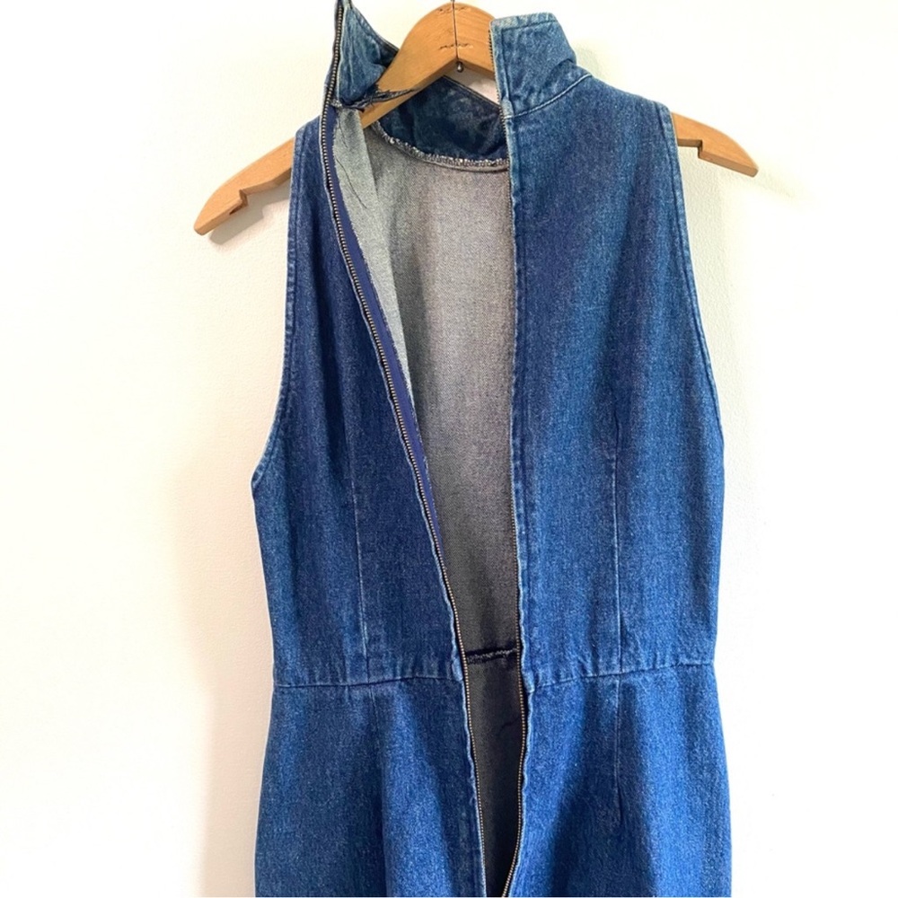 Vintage Ralph Lauren Denim High Neck Jean Dress - Picture 4 of 9